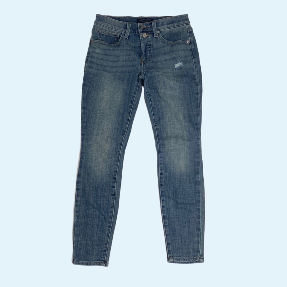 LUCKY BRAND WOMEN AVA MID RISE SKINNY ANKLE JEANS IN MEDIUM WASH SZ 2/26